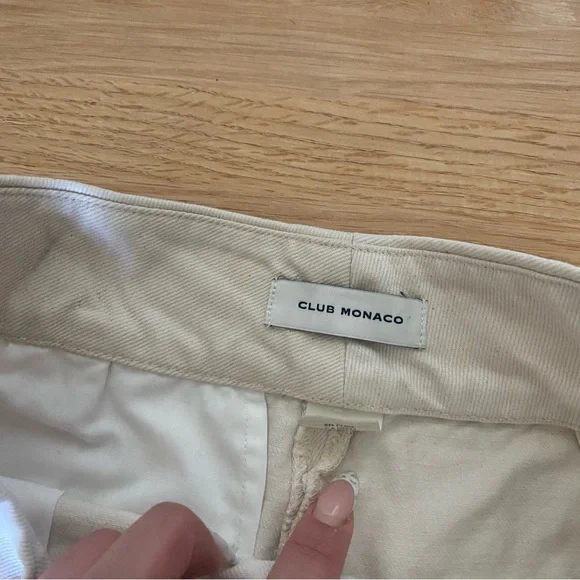 Club Monaco Cream Wide-Leg Jean Trousers - Picture 6 of 16